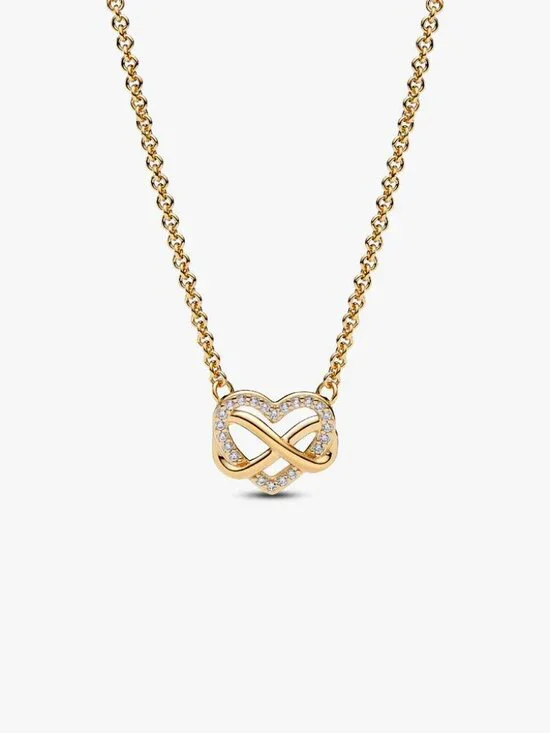 Pandora Sparkling Infinity Heart Collier Necklace - Picture 1 of 5